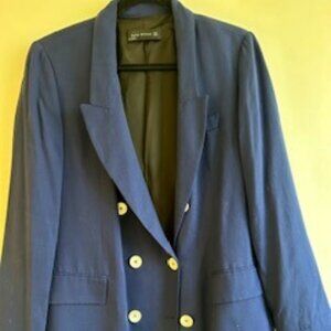 Zara Woman's Navy Double button Blazer (XL)